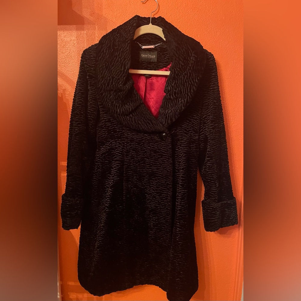 White House Black Market Black Teddy Jacket